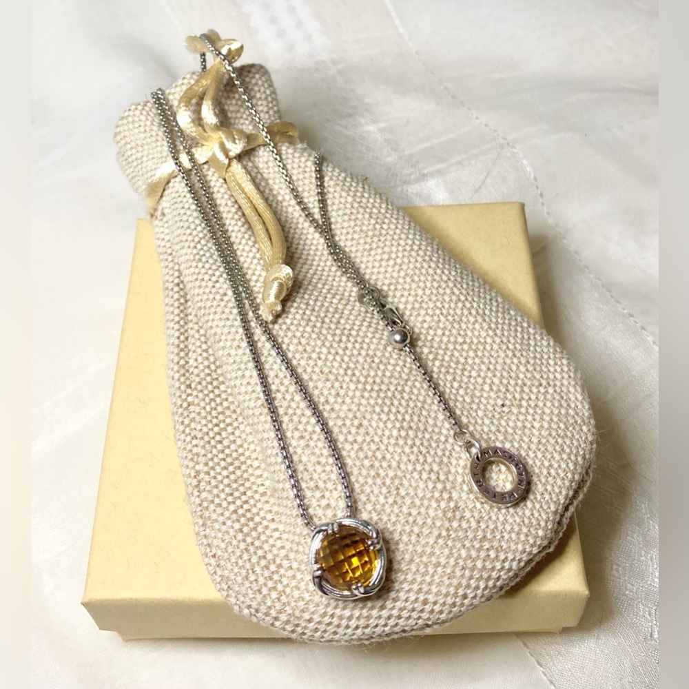 Designer Sterling Silver Citrine Necklace from Peter Thomas Roth - Picture 13 of 15